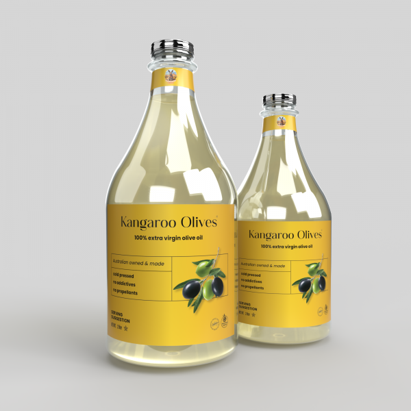 Kangaroo Extra Virgin Olive Oil 3 Litre bottle - alternate view